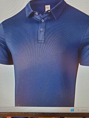 Men's Golf Polo Shirt Short Sleeve, size 2x, color Navy, UPF 50+